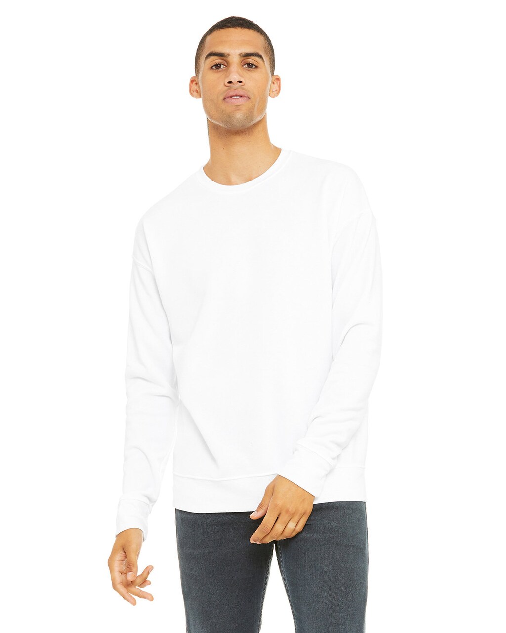BELLA+CANVAS Unisex Sponge Fleece Drop Shoulder Sweatshirt for Casual, Winter Layering & Workwear